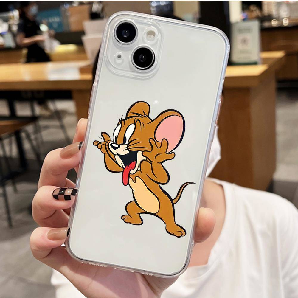 Чехол S-4 Tom and Jerry для iPhone 11 12 13 14 15 16 Pro Max Redmi A3 9A 9C 10A 10C 13C Note 9 11 Samsung S24 S21 S20 Ultra Plus A04S A05S