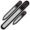 Set of 3 Transparent Crystal Nail Files with Crystals W-BMS
