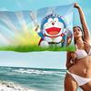 Cartoon D-Doraemon Microfiber Blanket Quick Drying Beach Towels Oversized Printing Super Absorbent Pool Towel Blanket