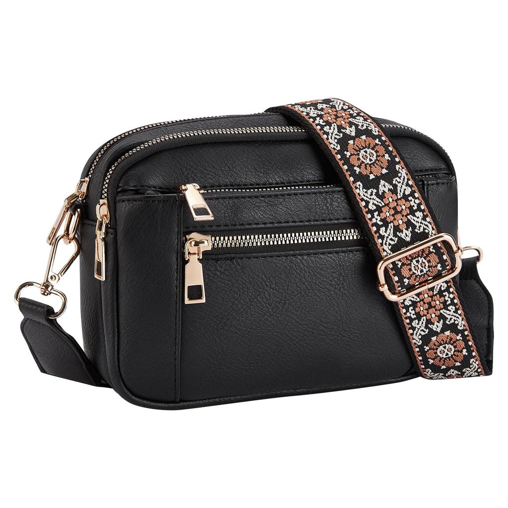 Handmade Colorful Straps Crossbody Leather Bags & Purse - Women's Fashion Handbag With Adjustable Strap