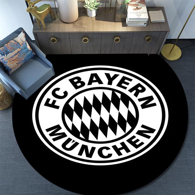 Bayern Munich pattern round rug,Carpet Rug for Living Room Bedroom Playroom ,Non-slip Floor Mat,Holiday Gifts and Birthday Gifts.