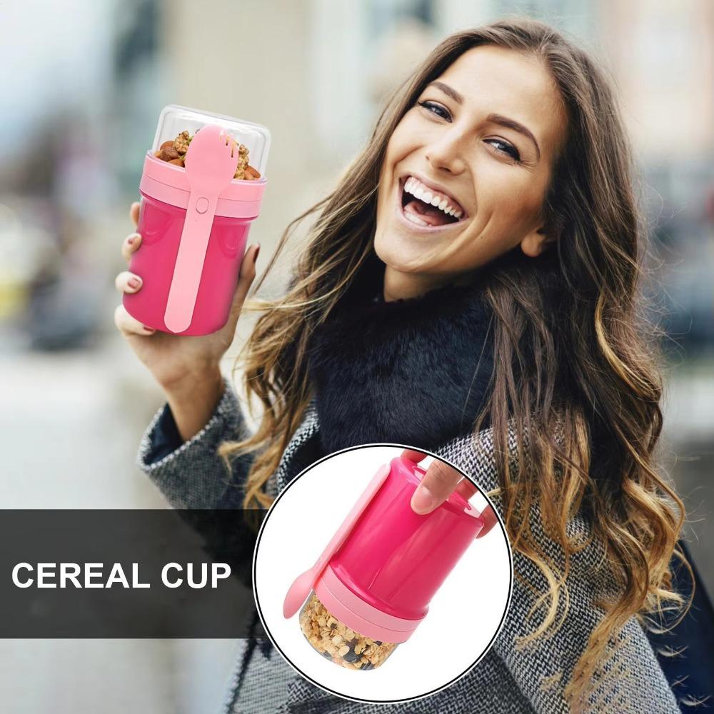 with Spoon Breakfast Cup Dressing Holder Yogurt Container Convenient Fruit Cup School