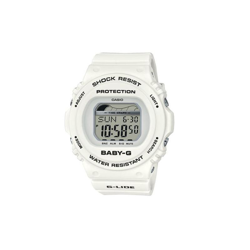 Casio BABY-G 200 метров водонепроницаемость кварцевый механизм полимерный ремешок японские и корейские часы женские часы белый циферблат BLX-570-7ER