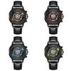 Mens Fashion Quartz Watch With Leather Strap And 24h Indicator For Casual Wear