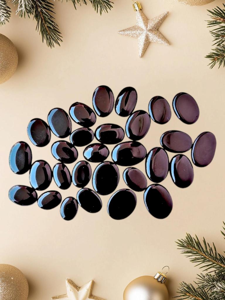 Кабошон из натурального черного оникса с плоской основой, лот россыпью кабошонов, смешанный лот, лот целебных драгоценных камней для изготовления ювелирных изделий.