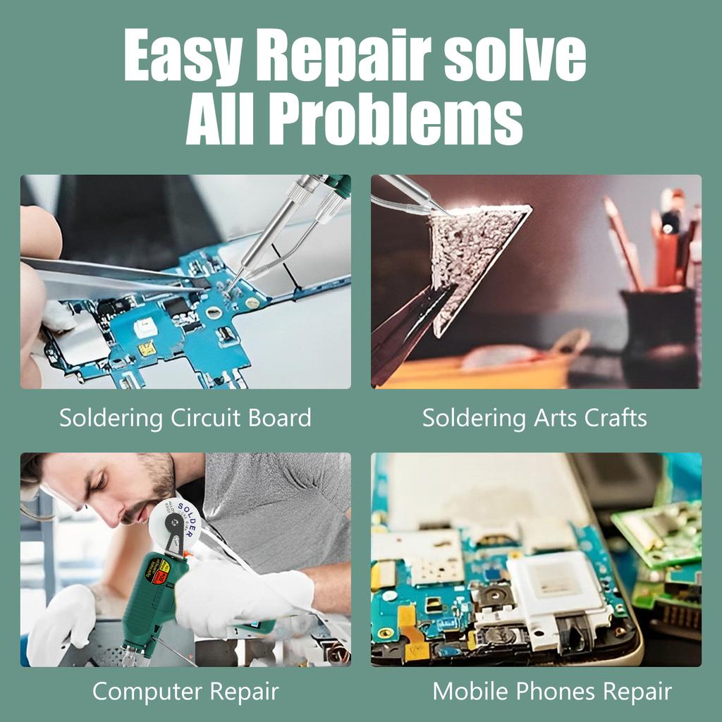 Набор паяльника 80 Вт 180-520℃ Регулируемая температура Проводной паяльник Внутренний нагрев Электрический сварочный инструмент со сварочной проволокой