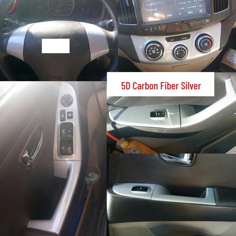 08-16 Hyundai Elantra Carbon Fiber Gear Shift Console Decor Sticker