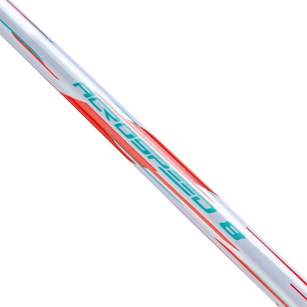 Mizuno Бадминтонная ракетка AcroSpeed 8, только рама, продается с мягким чехлом 73JTB408, унисекс, (Струны по отдельности), В комплекте, Белый,