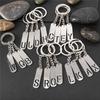 NEW DIY Stainless Steel A-Z Letters Key Chain 26 Alphabet Charm Metal Keyring Men Women Car Key Ring Unique Gift