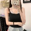 #Летний новый сексуальный топ-майка с контрастными вставками, имитирующий двойку, с подушечками для груди, универсальный