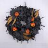 20 Inches Halloween Wreath for Front Door Black Eucalyptus Wreath