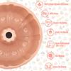 10-Inch Non-Stick Silicone Cake Mold Round Food-Grade Baking Pan for Jelly Cakes Brownies Bread Heat-Resistant Flexible Design Pink