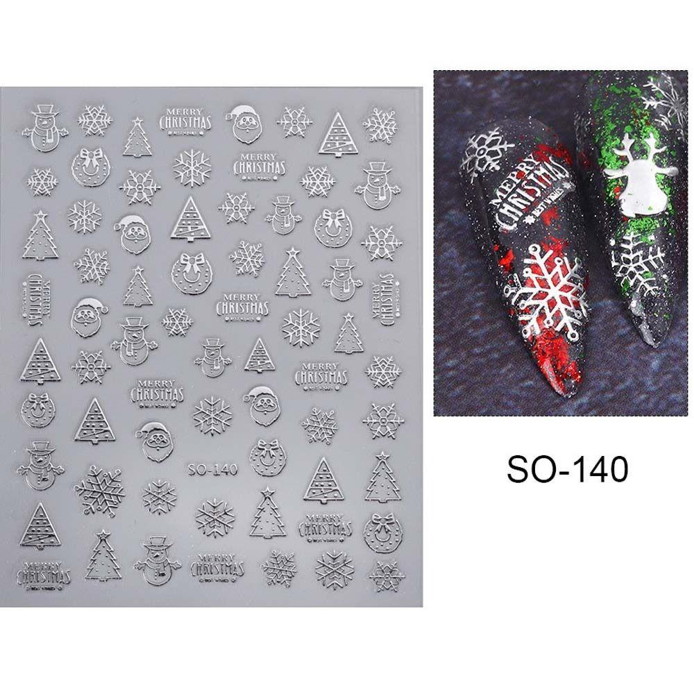 Manicure Ornaments Christmas Bronzing Nail Stickers Christmas Bronzing Nail Decals  Girls