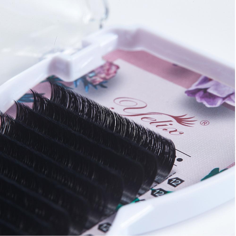 Yelix Standard Easy Fan Lashes Easy Fanning Eyelash Extensions Soft Faux Cils Volume Russe Natural Mink Eyelashes Individual