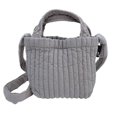 1229 Стеганая мини-сумка через плечо SC Babylou Flat Ible [Rootote] (Пепельно-серый)
