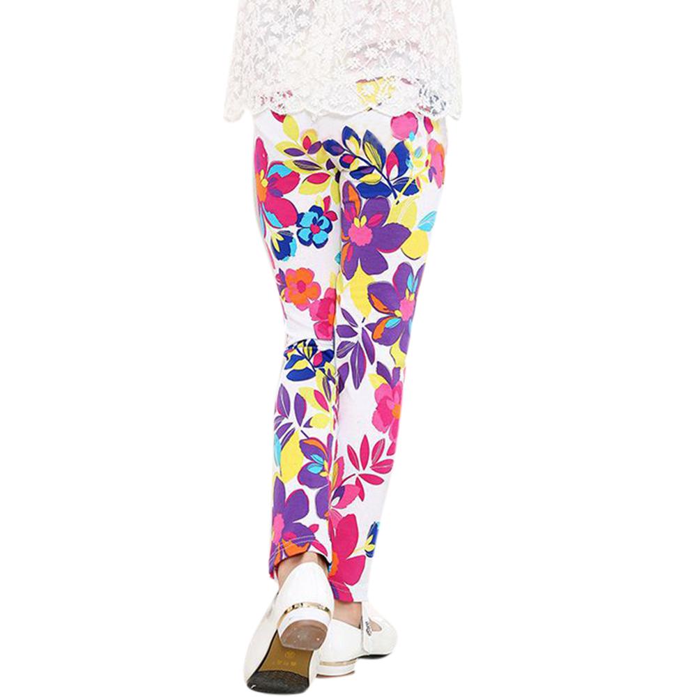 Slim Girls Printed Leggings Kids Casual Long Pants Outdoor Children All Match Trousers