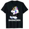 Dadacorn Unicorn Dad and Baby Christmas Papa Father's Day Gift Unisex T-Shirt High Quality Cotton Tops Street Fashion
