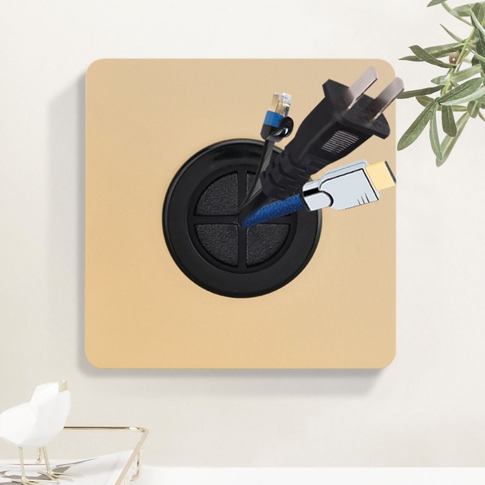 With Rubber Pad Cable Socket Panel 86Type Decorative Cover Cable Organizer Storage Network Cable