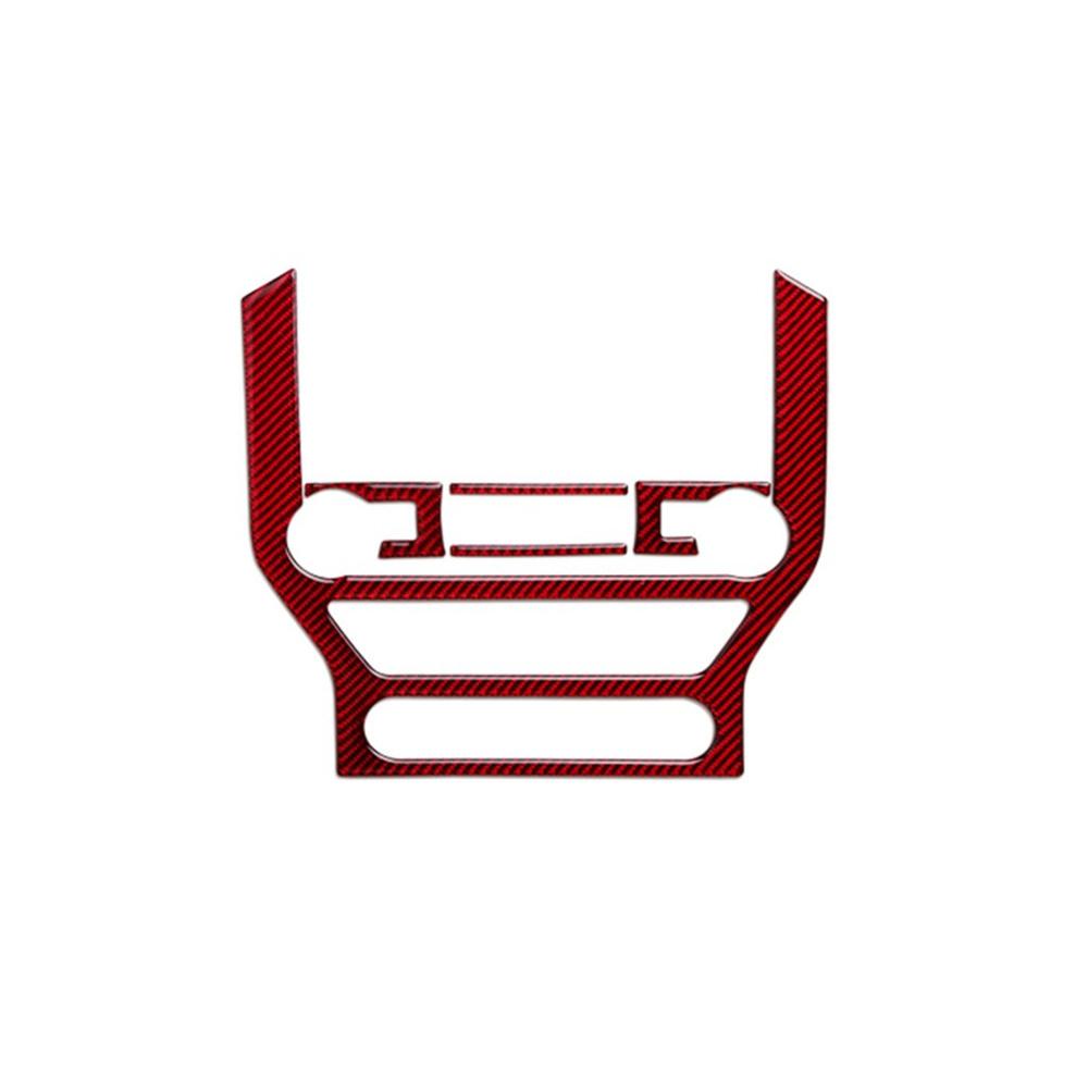 Для Ford Mustang 2015-2019 Красное углеволокно Декоративная накладка на панель CD Трим Стикер x1