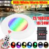 IP68 RGB Submersible Light Underwater Night Lamp Outdoor DC 12V 108 LED Swimming Pool Light RGB White Warm White Waterproof