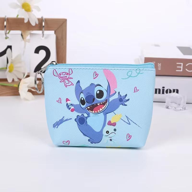 MINISO Мини-кошелек Stitch Мультяшный Милый Аниме Пу Ключница Сумка для хранения Детский Кавайный Кошелек Подарки для детей