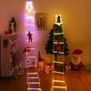 LED Christmas String Lights Santa Claus Decorative Ladder Lights 8 Modes Timer Memory Function Xmas Outdoor Indoor Decorations Waterproof Fairy Lights