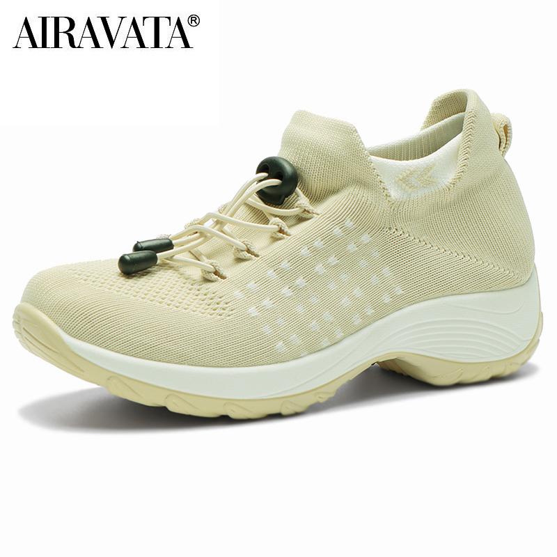 Fashion Women Shoes Running Increased Fly Weaving Sneakers Non Slip Casual Shoes 5 Color Size 35-45