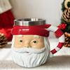 Кружка Санты из нержавеющей стали, чашка для воды, кружки для горячих напитков, рождественская тематическая посуда для питья, уникальные праздничные подарки для друзей