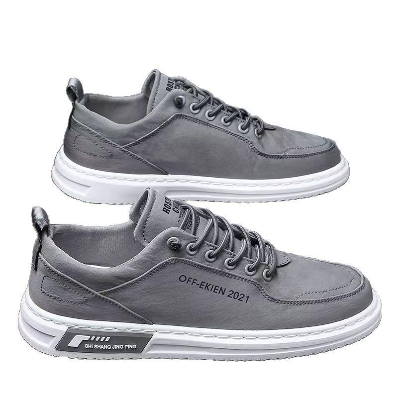Breathable Casual Ice Silk Canvas Shoes Versatile Soft-soled Men's Shoes Board Shoes Sports Shoes Simple and Fashionable Men's Shoes