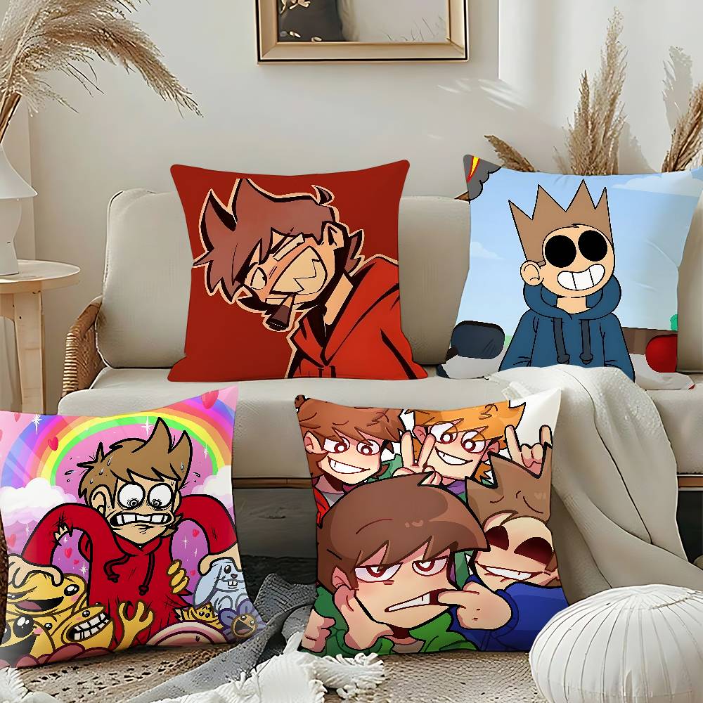 Аниме Eddsworld Торд Наволочки для декоративных подушек Чехол для подушки с рисунком Подходит для дивана, спальни, автомобиля