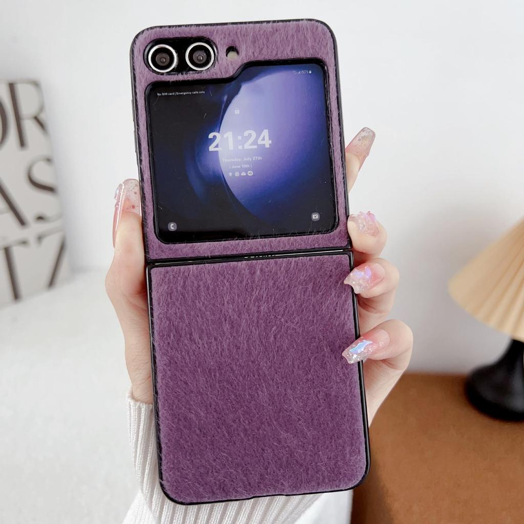 Чехол-минка из плюша для Samsung Z Flip 3-7