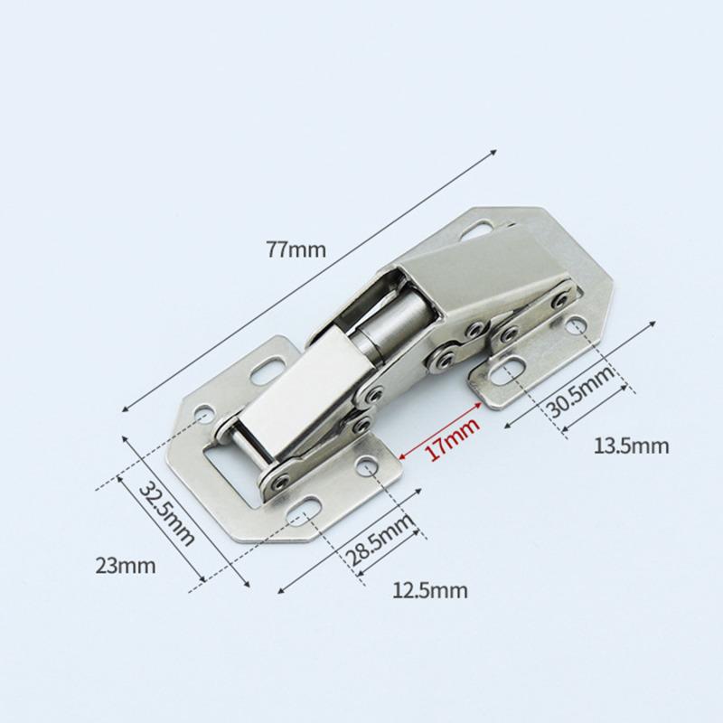Soft Close No Punching Required Spring Hinges,No Pre-drilled Noiseless Hidden Concealed Cabinet Hinge Furniture Hinge