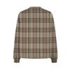 Women's Fashion Short Jacket Casual Long Sleeve Plaid Print Single Breasted Plush Top