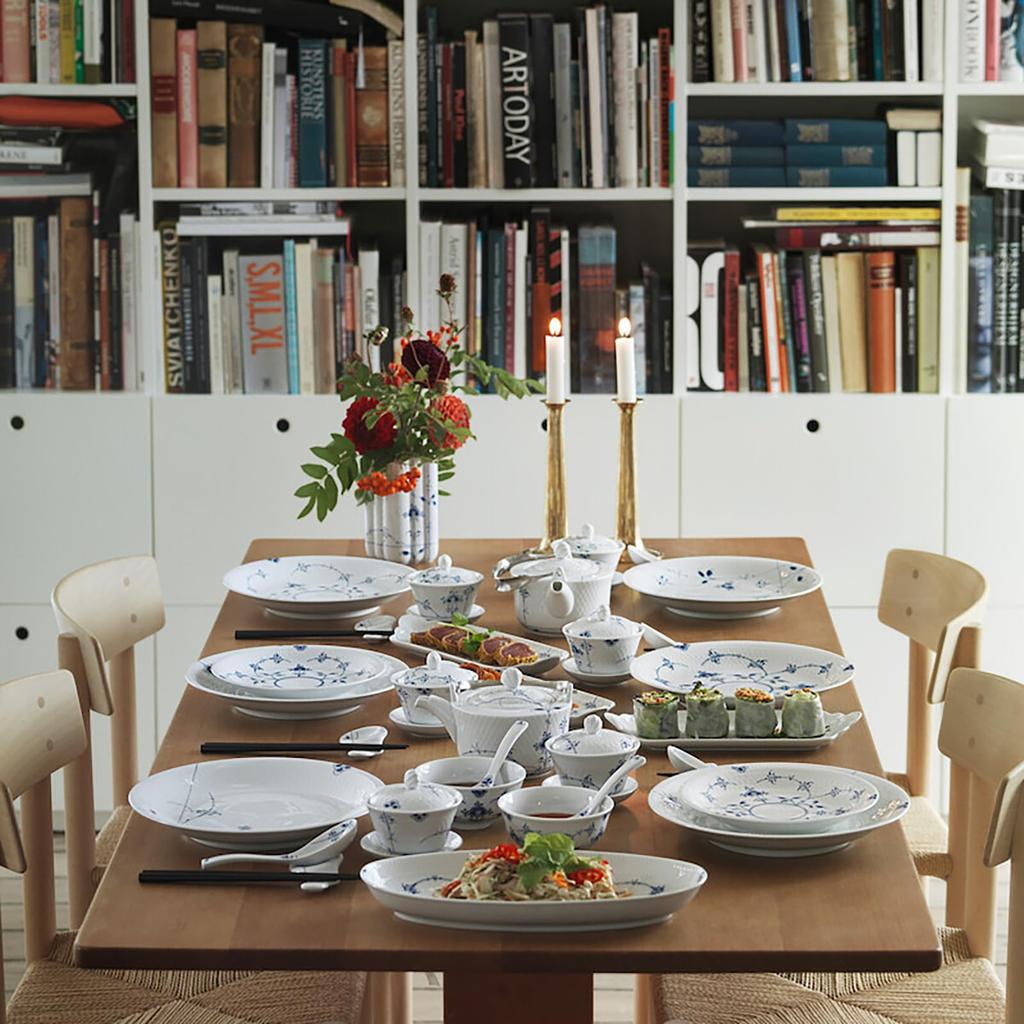 [Официально Импортировано] Ваза для цветов Royal Copenhagen Blue Palmette, высота 15 см, свадебный подарок, номер продукта 1017428