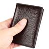 Мужской RFID-кошелек из натуральной кожи, кошелек для кредитных карт, удостоверение личности, держатели для VIP-карт, дорожные аксессуары с узором личи, тонкий кошелек, маленькая минималистичная сумка для карт