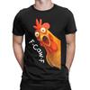 F-Caw-F Funny Chicken FCAWF Meme T-Shirts Men  Vintage Cotton Tees Round Neck Short Sleeve T Shirt New Arrival Clothes