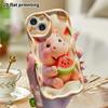 Phone case: 2D flat design suitable for iPhone 18 17 16 15 14 13 Pro protective case, pink little hippo, perfect Christmas and Halloween holiday gift