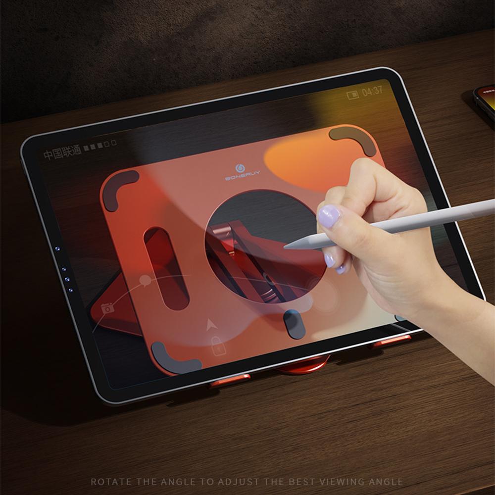 Tablet Stand Desk Riser 360 Rotation Multi -Angle /Height Adjustable Foldable Holder Dock For 5 -13 .9 Inch Phone Ipad Tablet Laptop