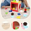 Wooden Spelling Toy Shape Matching Box Boys Girls Interactive Learning Children Montessory