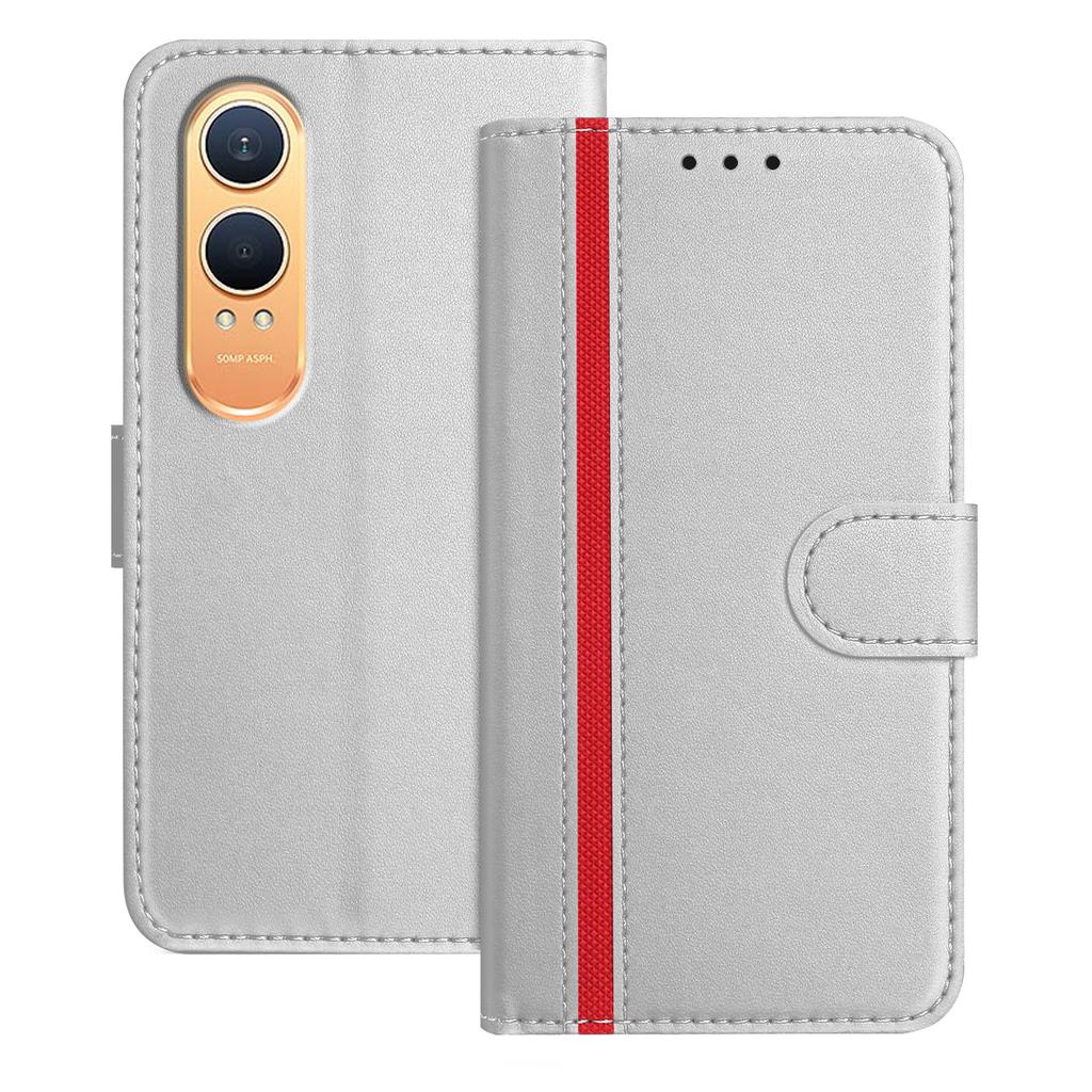 For OnePlus Nord CE4 Lite 5G Phone Cases Wallet Stand Color Splicing Leather Cover with Magnetic Clasp