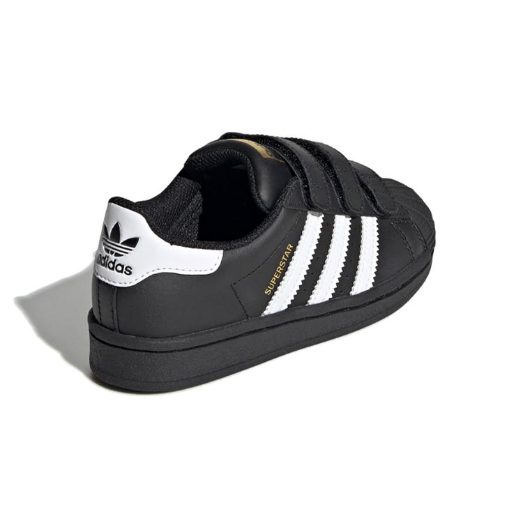 adidas Оригиналы SUPERSTAR Модные Противоударные Низкие Кеды для Скейтборда Черно-белые Дети Возраст 3 7 Лет EF4840