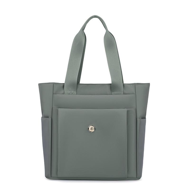 Повседневная женская сумка стиль лето новая большая вместимость повседневная однотонная нейлоновая ткань на плечо портативная сумка для мамы