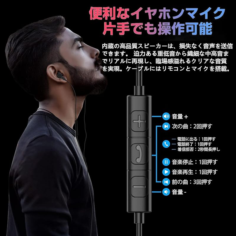USB type c earphones wired Type-C [2024 Winter New Edition] Earphones Wired Type C Canal type with microphone Call available HIFI sound quality Volume