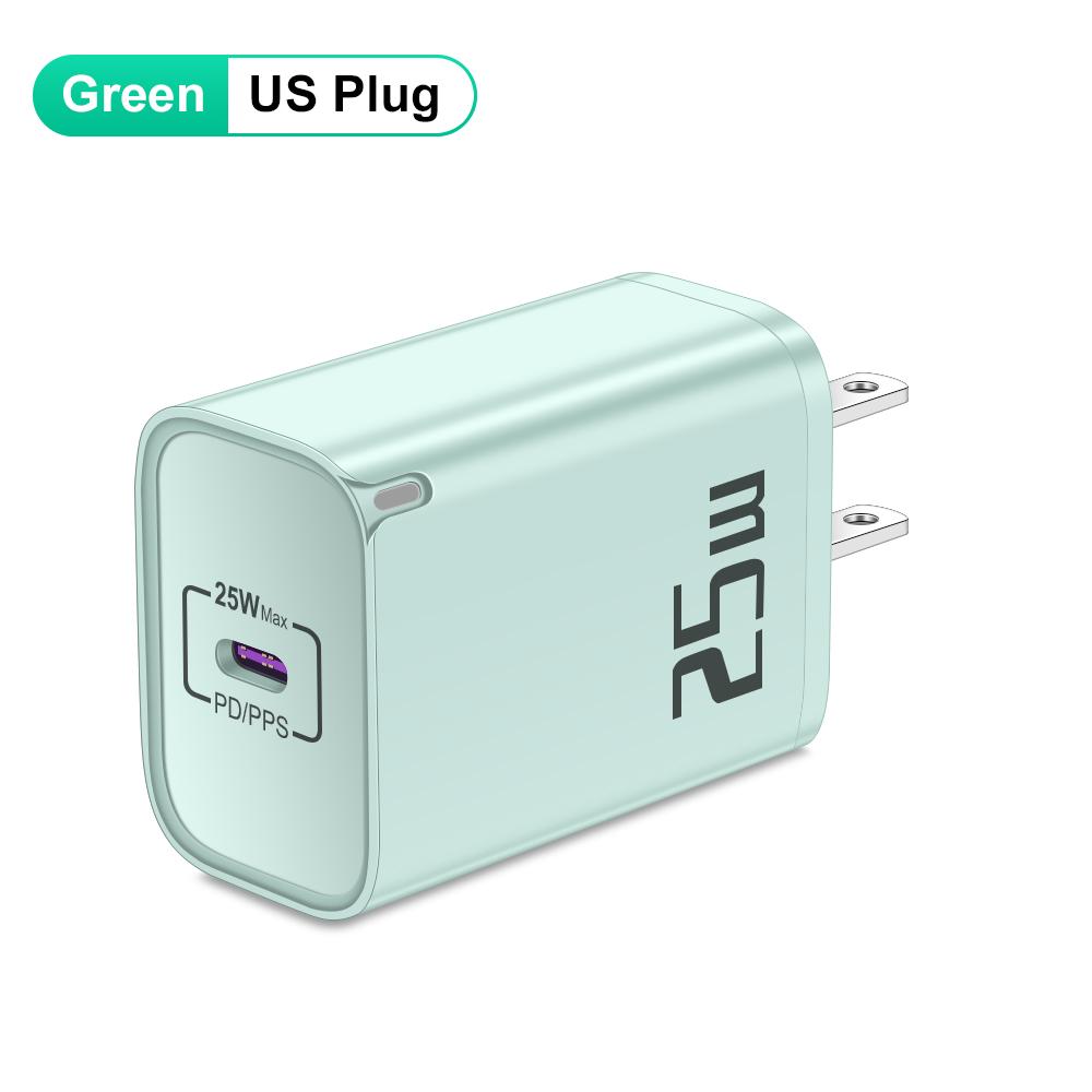 PD 25W USB C зарядное устройство быстрой зарядки Type C зарядное устройство для iPhone 16 15 Pro Phone QC 3.0 Type C быстрая зарядка для Xiaomi Huawei Samsung