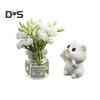 2 шт. комплект украшений для зеркала заднего вида автомобиля, симпатичная мини-ваза для цветов в виде кролика, украшения для приборной панели, аксессуары для салона автомобиля для женщин