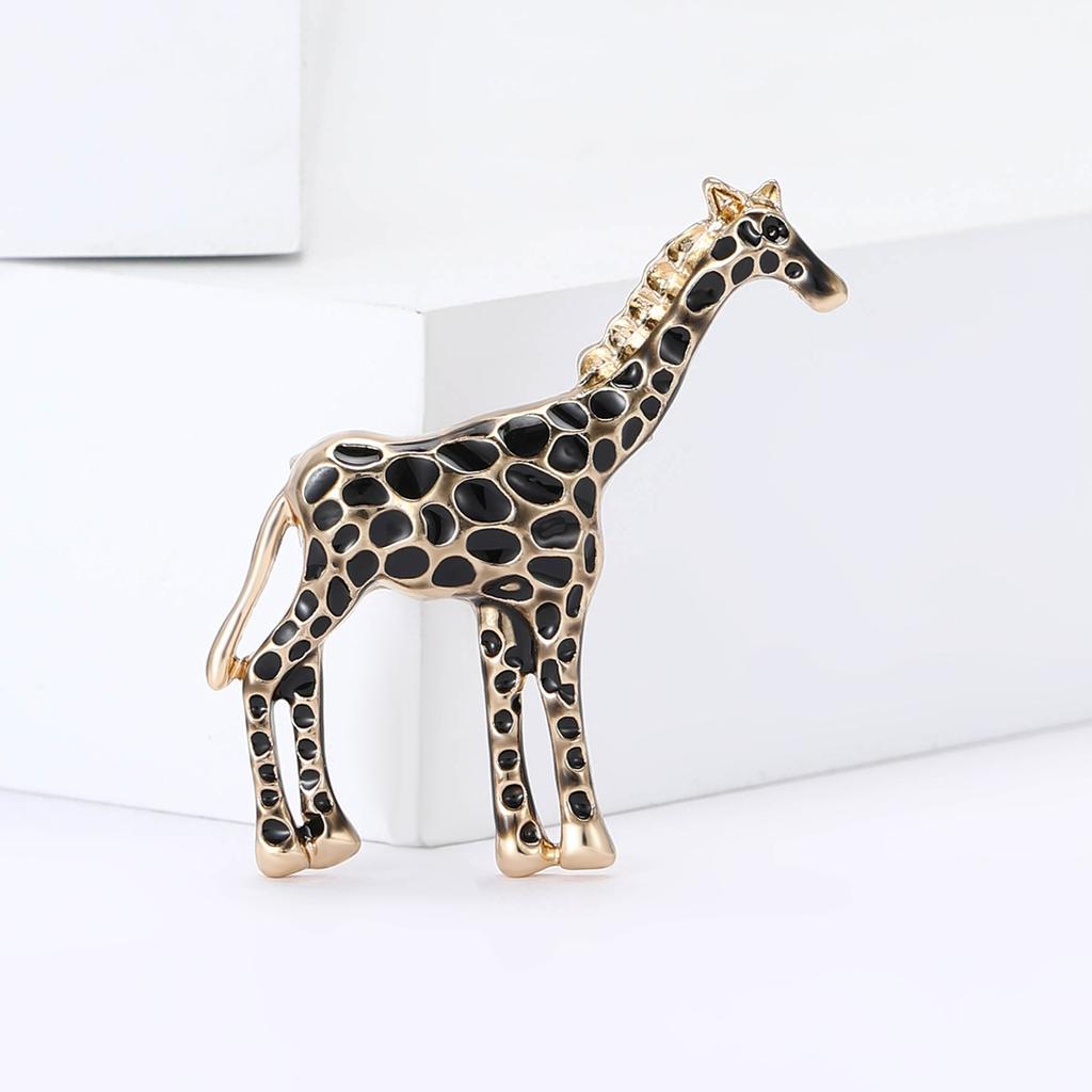 Модная мультяшная брошь из эмали и сплава с жирафом, изысканная универсальная женская одежда, украшение на корсаж