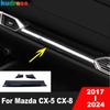 Накладка на панель центральной консоли и приборную панель для Mazda CX-5 CX5 KF CX8 CX-8 2017-   2024 Стальные аксессуары для интерьера