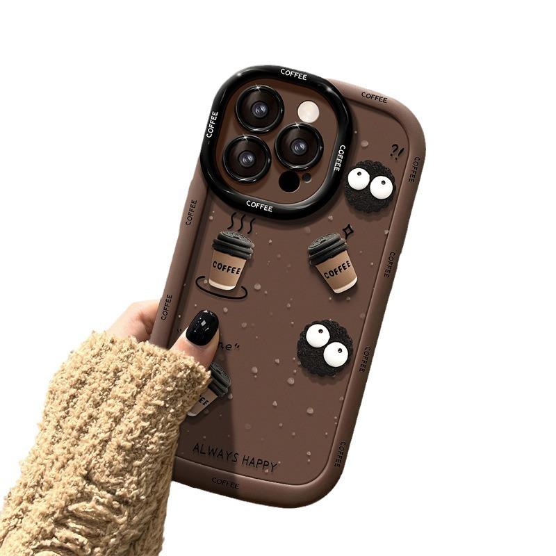Applicable To Apple 15 Mobile Phone Case IPhone 13/14promax Briquette Coffee Doll 12/11 Full Soft Shell Xs