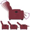 Recliner Chair with Lift Assist Electric Burgundy Fabric