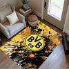 Bvb Splatter Art Floor Rug Office Rug Perfect for Study room Playrooms Entryway Balcony Anti-slip Rug Office home decor